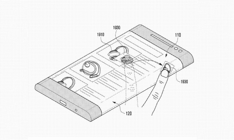Illustration for article titled Patent Reveals How Samsung Would Use That Three-Sided Phone Screen